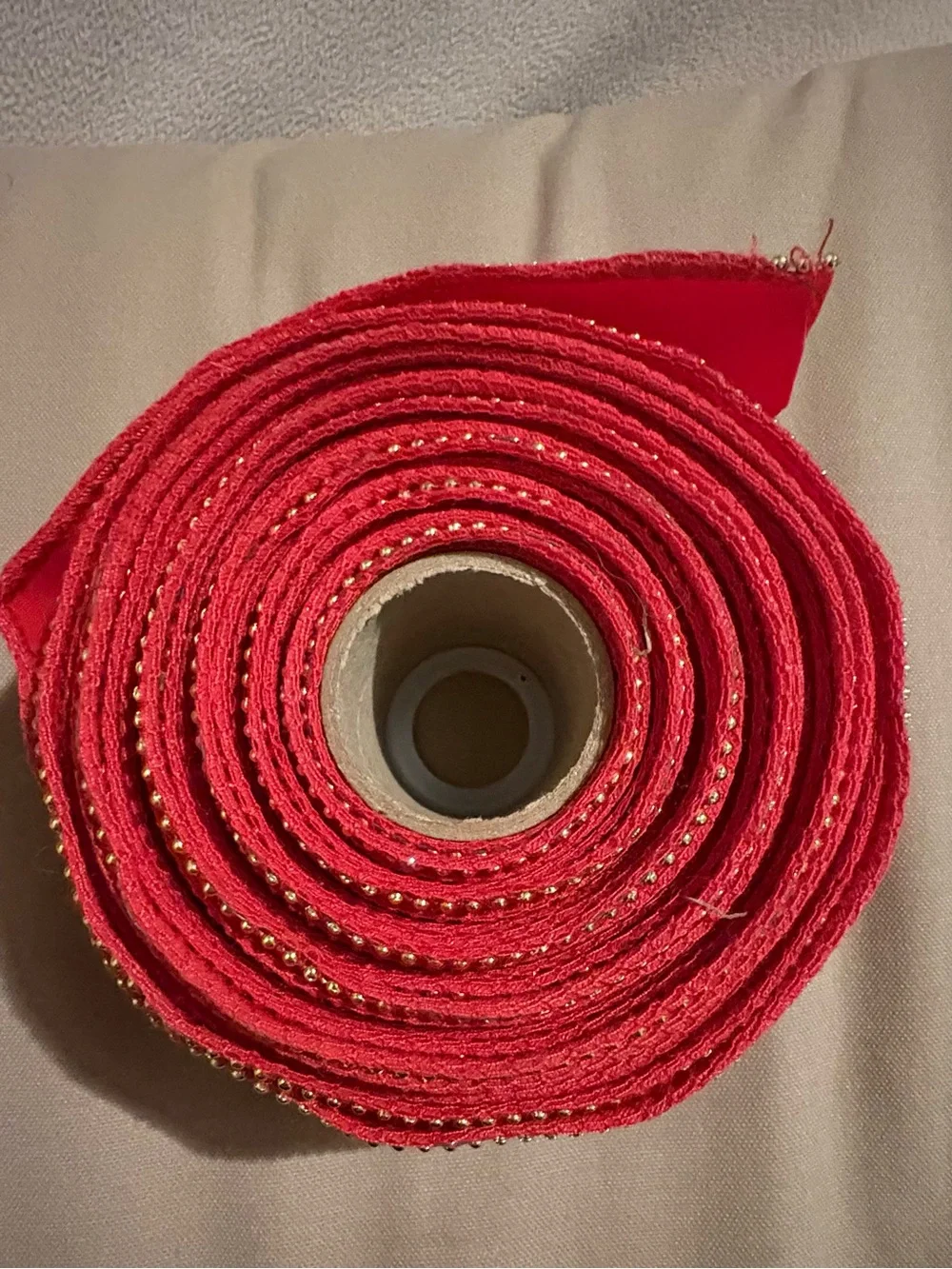Red Decorative Ribbon Roll. Only New One is the Maroon One.